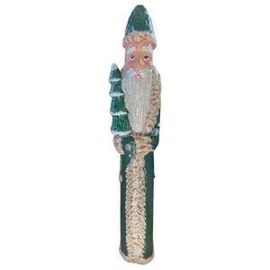 Vintage Tall Paper Mache Father Christmas Santa Statue